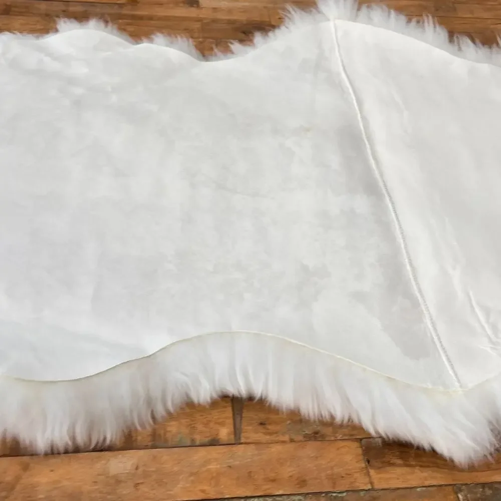 Ikea Genuine Sheepskin Throw Rug White 16